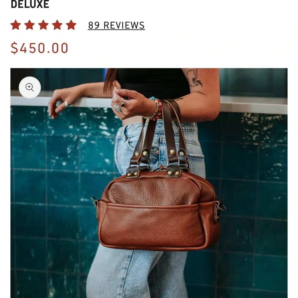 Go Forth Goods small Hoffman deluxe saddle crossbody bag NEW - Picture 14 of 16